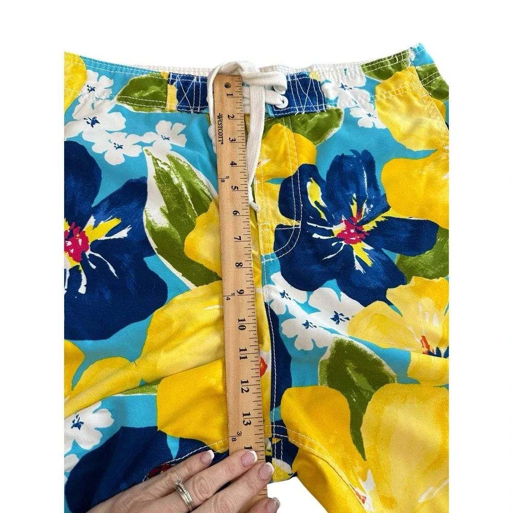 Abercrombie & Fitch Men Swim Board Shorts Medium Floral Surf Beach Y2K 90s FF2-3